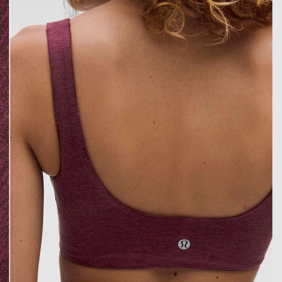 NWT ❤️ Lululemon Soft Sueded Bra in Garnet - Picture 4 of 7